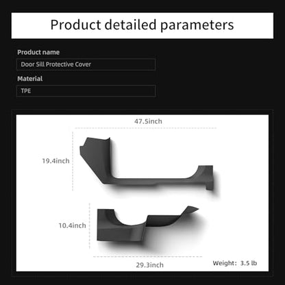 Front & Rear Door Sill Protectors for Model Y Juniper 2025+ (4 Count)