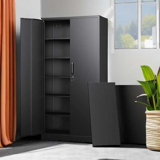 Metal Storage Cabinets with Lock Doors