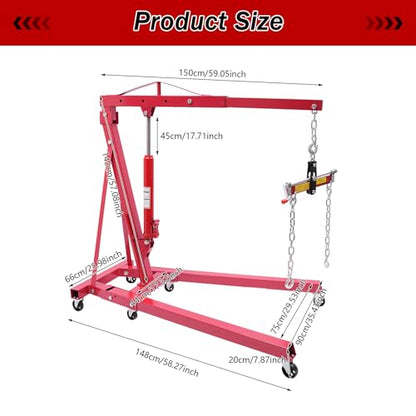 Folding Engine Crane 2 Ton with Engine Leveler