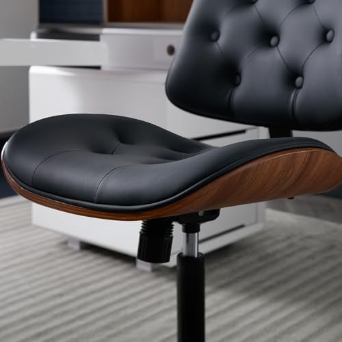 Armless Home Office Chair in Button Style