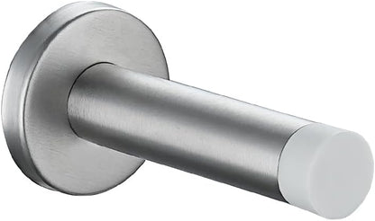 JQK Door Stopper, 304 Stainless Steel Thicken 1mm Sound Dampening Door Stop Bumper Wall Protetor 1 Pack, Brushed, DSB5-WN