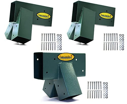 2 Easy 1-2-3 A-Frame Brackets & 1 Middle Bracket, Green (3 Count)