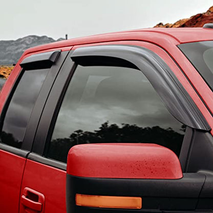 Tape on Extra Durable Rain Guards for Trucks Ford F150 2004