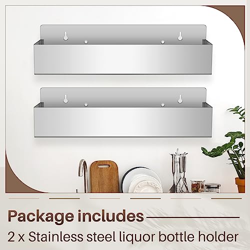 2 Pcs 22in Single Speed Rail Stainless Steel Bottle Holder (2 Count)