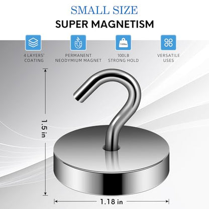 Magnetic Hooks Steel Tube Design for Cruise (10 Count)