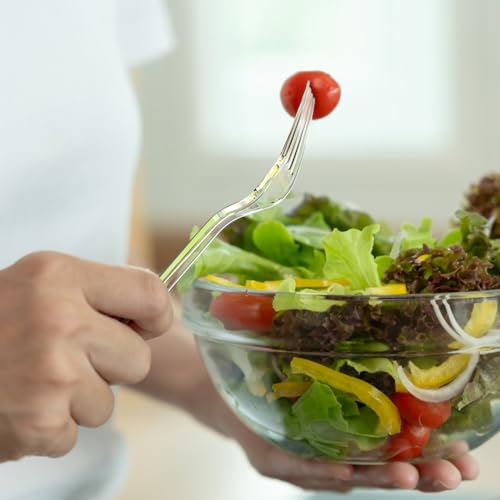 360 Count Extra Heavy Duty Clear Plastic Forks Disposable