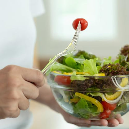 360 Count Extra Heavy Duty Clear Plastic Forks Disposable