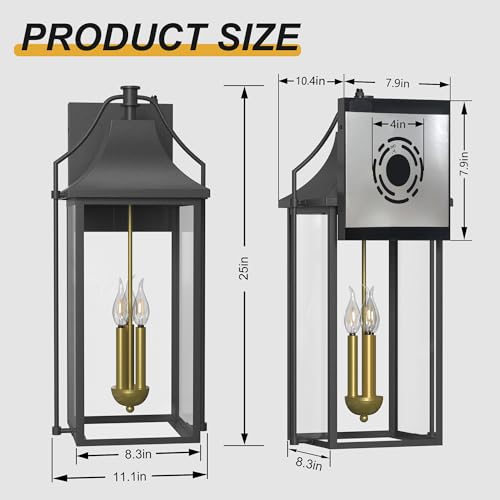 25IN Dusk to Dawn Outdoor Light Lighting