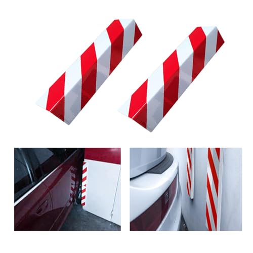 2 Packs 40 * 12.5 * 2cm Garage Wall Protector Foam Wall Corner Guard for Parking Garages Wall Edge Protector with Reflective Safety Stripe
