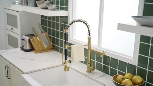 High Arc Brushed Gold Pull