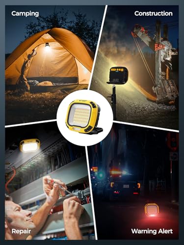 Portable Work Light with Magnetic 7500 mAh Rechargeable
