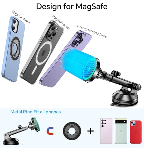 15W Magsafe Car Mount Charger Magnetic Phone Holders for Your Car