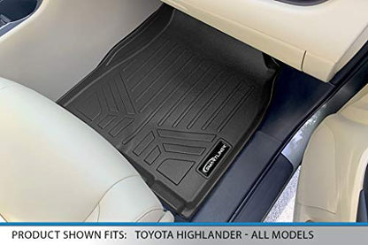 MAXLINER All Weather Custom Fit 2 Row & Cargo Liner Behind The 2nd Row Floor Mat Liner Set Compatible with 2014