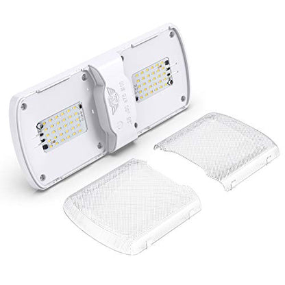5 Pack RV LED Ceiling Double Dome Light Fixture with Built in Dimmer Interior Lighting for Car (5 Count)
