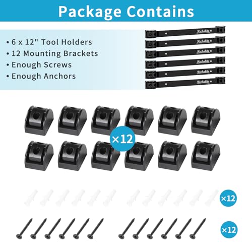 6 Pieces 12" Magnetic Tool Holder Strip (6 Count)