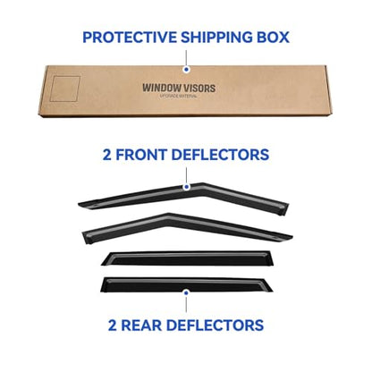 Window Visors Rain Guards for 2021 2022 2023 2024 2025 2026 Kia Seltos