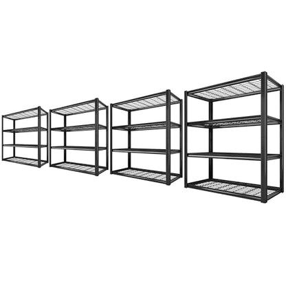 40" W Storage Shelves with Wire Mesh Panels for Garage Organization (4 Count)