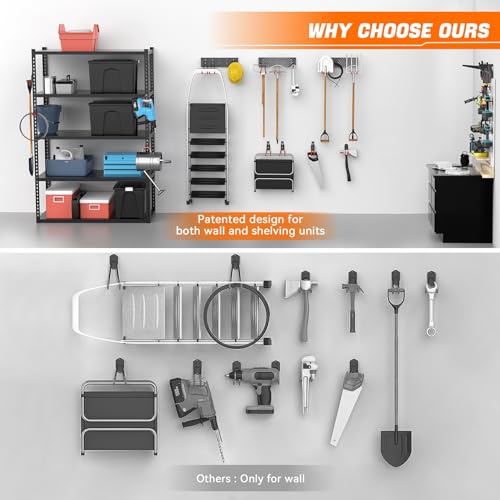 24 PCS Garage Storage Hooks with Tracks