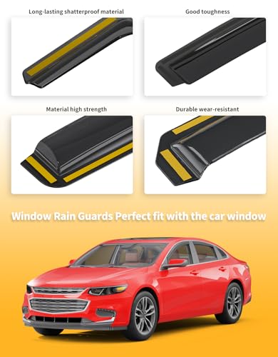 Window Visors Rain Guards for Chevy Malibu 2016
