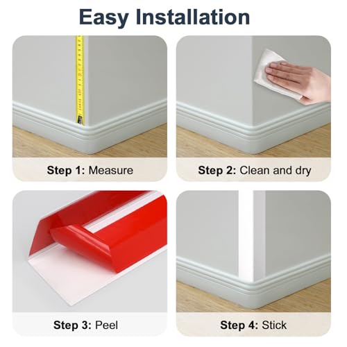 4PCS 45" White Metal Corner Protectors (4 Count)