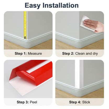 10PCS 48" White Metal Corner Protectors (10 Count)