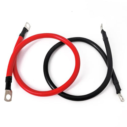 4 AWG Battery Cable 2FT 4 Gauge Pure Copper Battery Inverter Cables with 5 (2 Count)