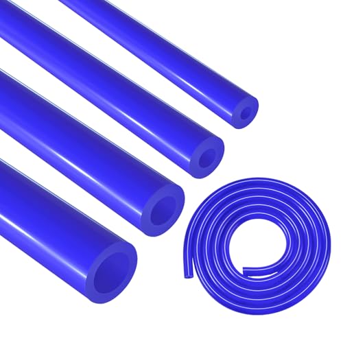 5/32 1/4 5/16 1/2 Silicone Vacuum Tubing Hose Line Kit 5FT 130PSI Max Pressure Blue (4mm 6mm 8mm 12.7mm)