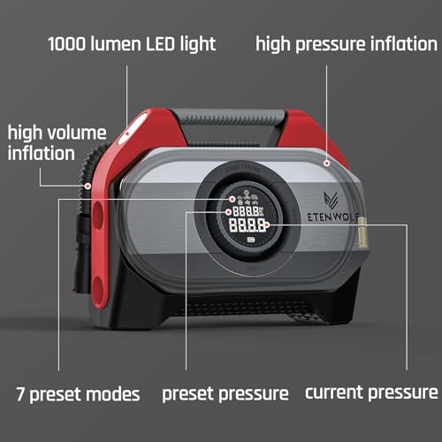 VORTEX S6 Tire Inflator Portable Air Compressor