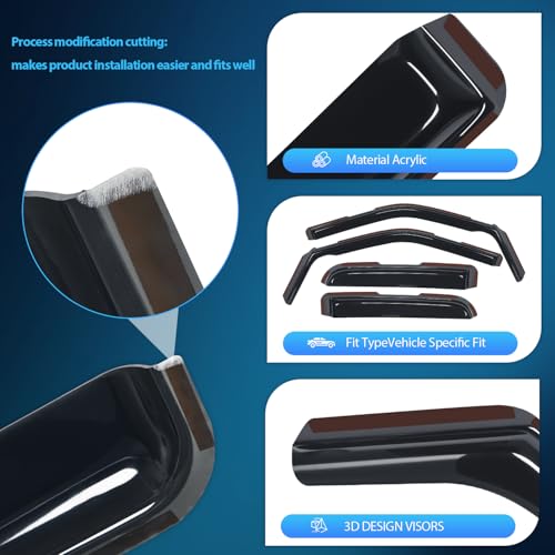 in Channel Rain Guards for Ford F150 Raptor 2015