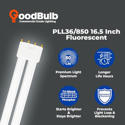 PLL36 850 36W 16.5" Twin Tube Compact Fluorescent Light Bulb 4 (10 Count)