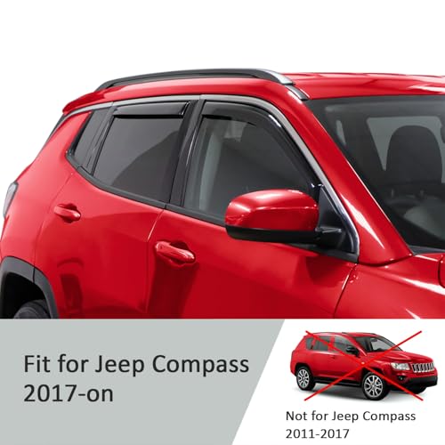in Channel Extra Durable Rain Guards for Jeep Compass 2017