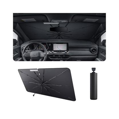 2025 Upgrade Car Windshield Sun Shade Windshield Sunshade Umbrella [Star Fabric] Protect Car from Sun Rays&Heat Damage Keeps Vehicle Cool
