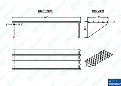18 in. x 60 in. NSF Stainless Steel Tubular Wall Shelf