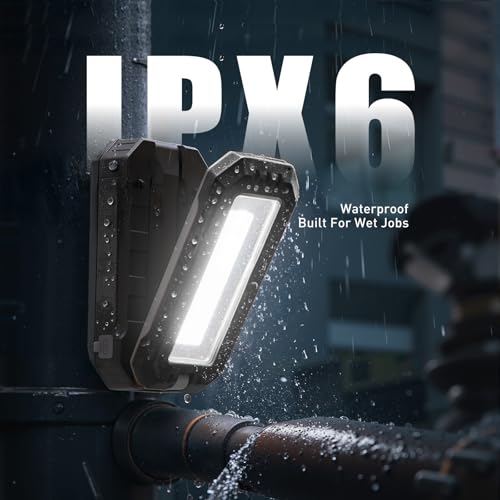Rechargeable LED Work Light with Magnetic Base and Hanging Hook