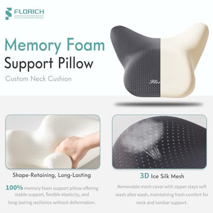 Car Seat Cushion and Lumbar Support Pillow for Office Chair Car