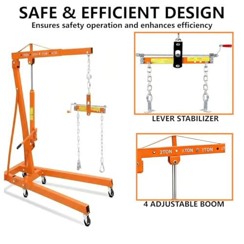 2 Ton Hydraulic Engine Hoist with Lever Stabilizer