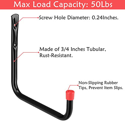 8 Pack Wall Mount Storage Hooks (8 Count)