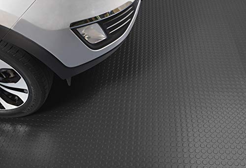 Large Coin Pattern Vinyl Garage Floor Protector Mat
