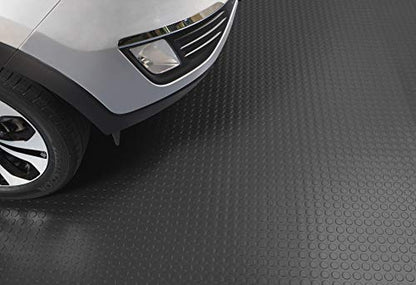 Large Coin Pattern Vinyl Garage Floor Protector Mat