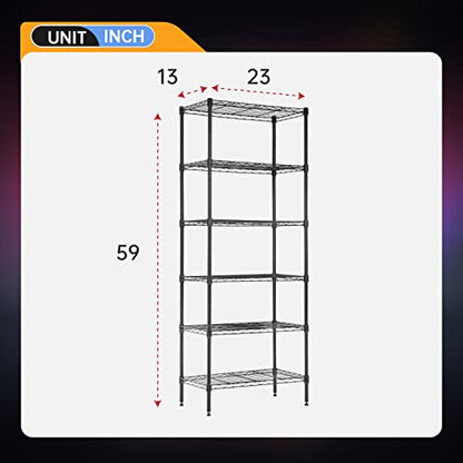 Adjustable Wire Shelving Storage Shelves Heavy Duty Shelving Unit for Small Places Kitchen Garage