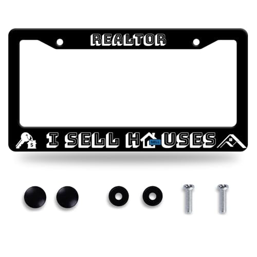 Realtor I Sell Houses License Plate Frame Stainless Steel Car Accessory