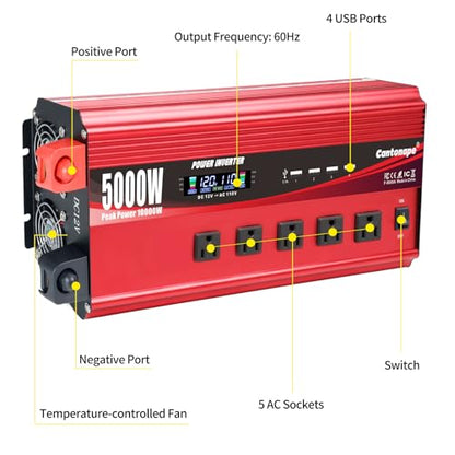 5000W Power Inverter 12V to 110V