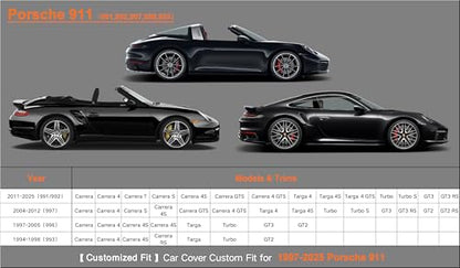 Waterproof Heavy Duty Car Cover Custom Fit Porsche 911 991 992 997
