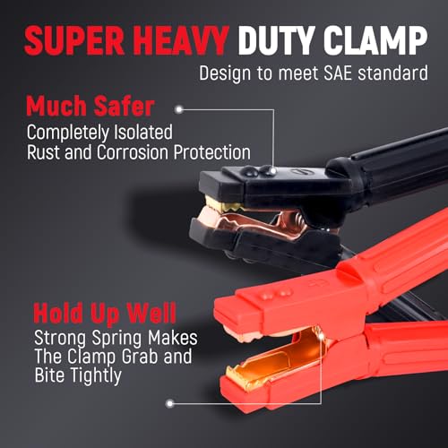 Extra Long Heavy Duty Quick Connect Jumper Cables