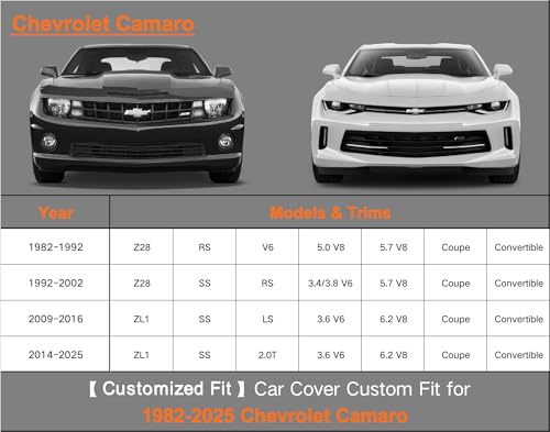 Waterproof Heavy Duty Car Cover Custom Fit Chevy Camaro 1982