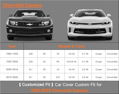 Waterproof Heavy Duty Car Cover Custom Fit Chevy Camaro 1982