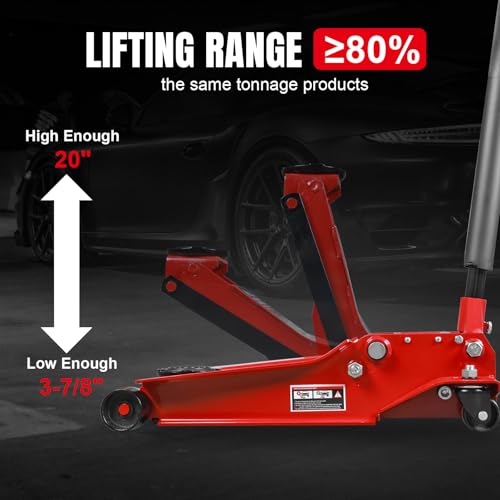 4 Ton Floor Jack Hydraulic Low Profile Floor Jack with Dual Piston Quick Lift Pump