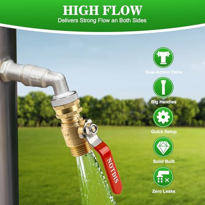 Brass Garden Hose Shut Off Valve with Full
