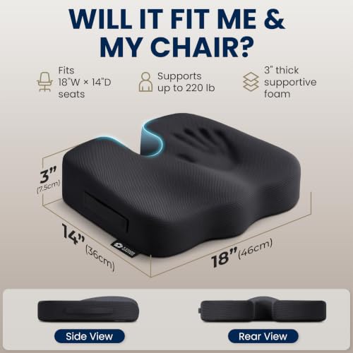 Seat Cushion Memory Foam & Cooling Gel