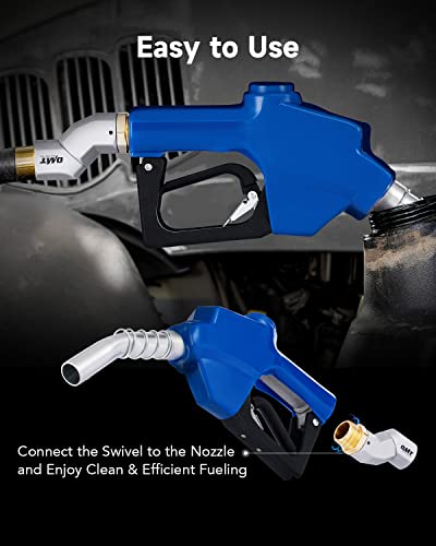 OMT 1" NPT Automatic Fuel Nozzle Kit with 360° Hose Swivel